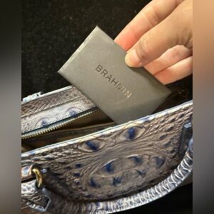 Brahmin Textured Blue Shoulder Bag